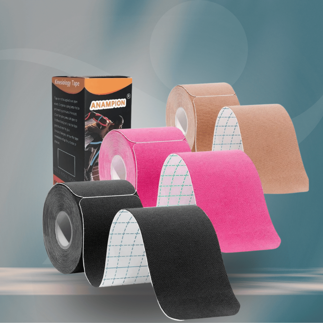 Kinesiology Tape, Pre-Cut (3 Rolls/60 pieces)